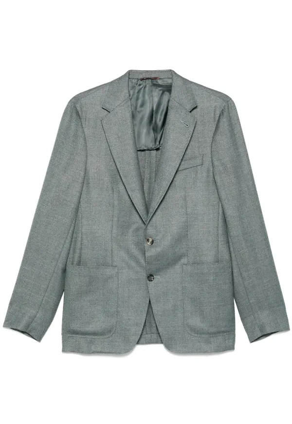 Canali Kei blazer med utanpåliggande ficka - Grön
