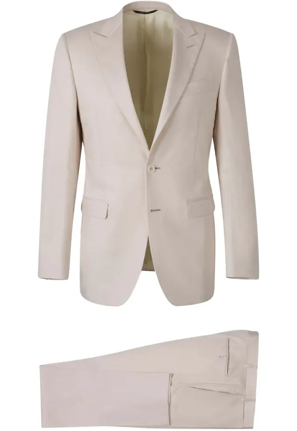 Canali tredelad kostym - Neutral