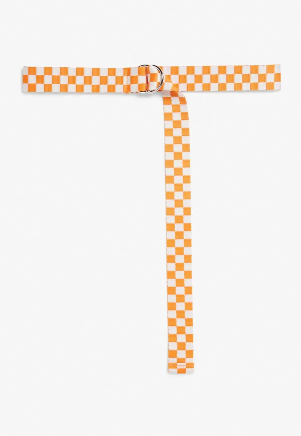 Canvas circle buckle belt - Orange