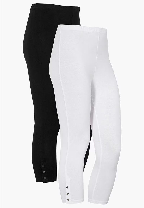 Caprileggings med fina knappdetaljer Milly 2-pack