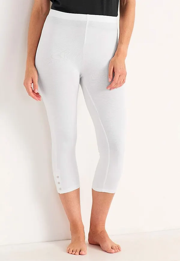 Caprileggings med fina knappdetaljer Milly 2-pack