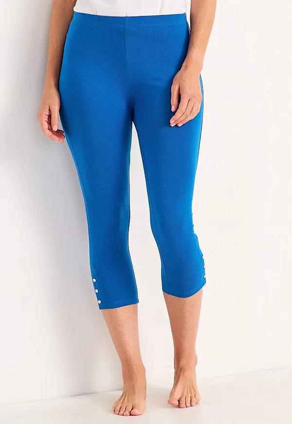 Caprileggings med fina knappdetaljer Milly 2-pack