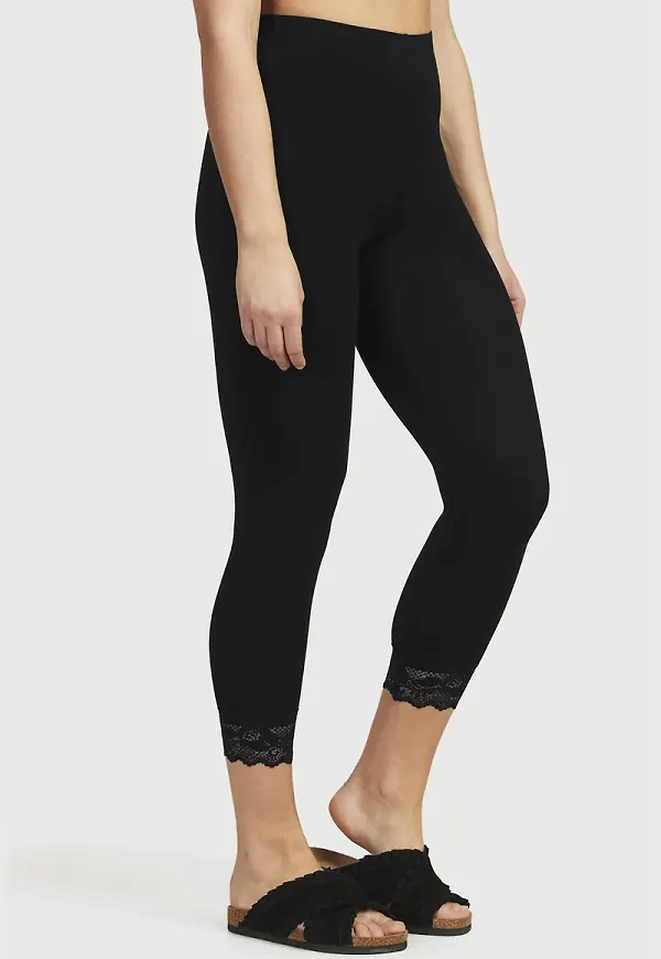 Caprileggings med spets susanne