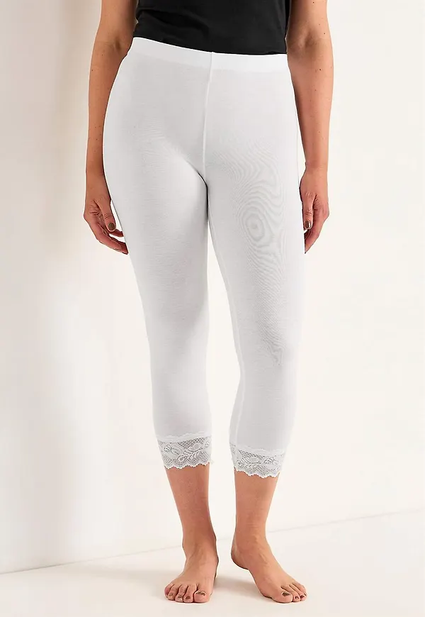 Caprileggings med spets susanne