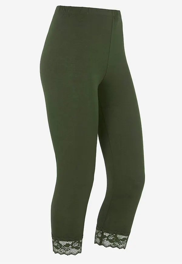 Caprileggings med spets susanne