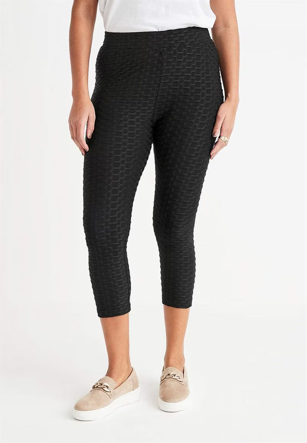 Caprileggings med strukturmönster Jacqueline