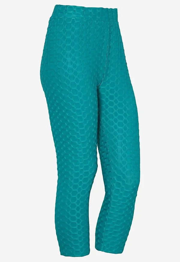 Caprileggings med strukturmönster