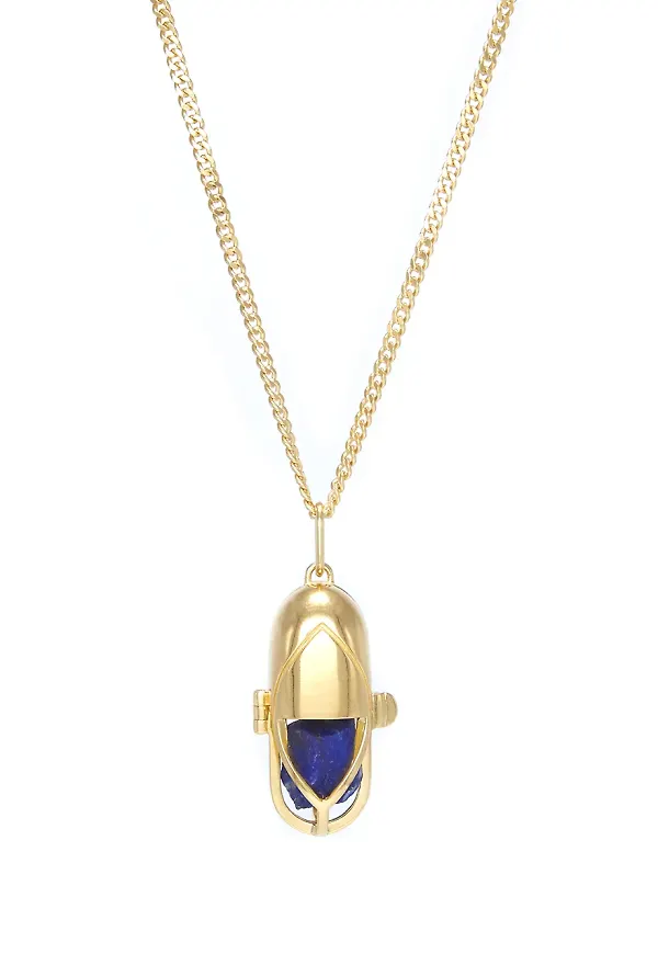 Capsule Eleven halsband med kristallhänge - Guldfärgad