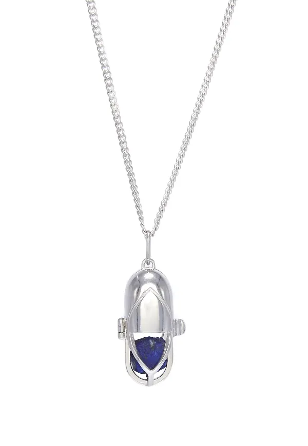 Capsule Eleven halsband med kristallhänge - Silverfärgad