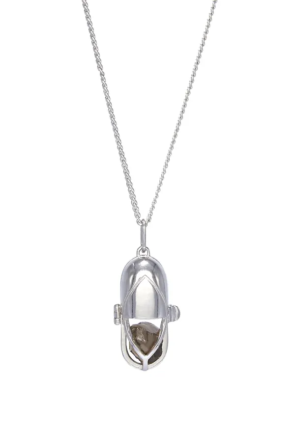 Capsule Eleven halsband med kristallhänge - Silverfärgad
