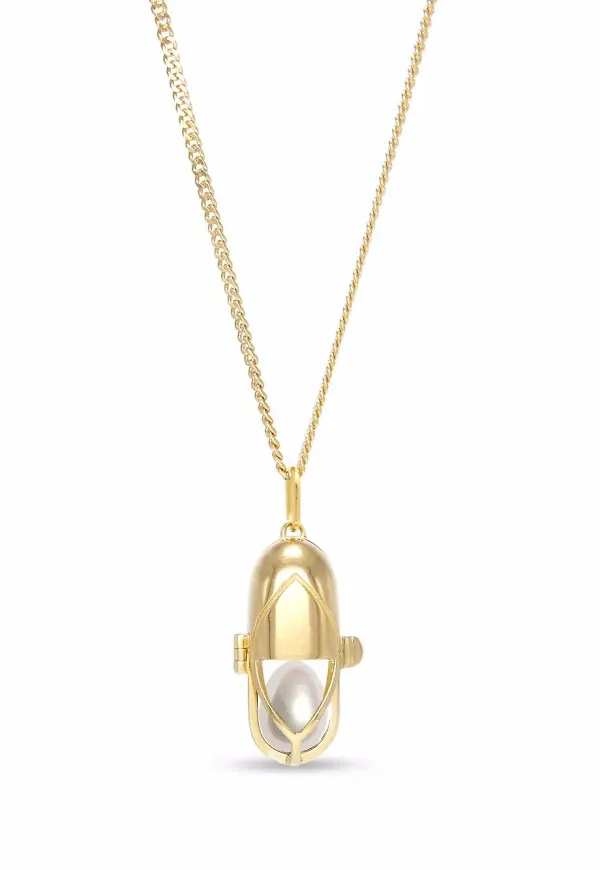 Capsule Eleven halsband med sötvattenpärla - Guldfärgad
