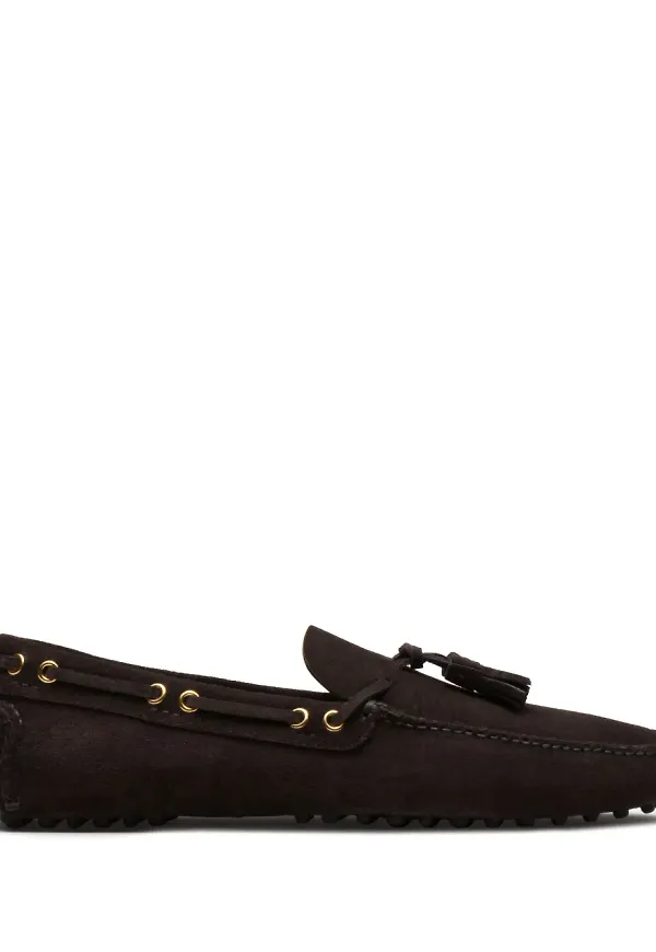 Car Shoe bilskor med tofsdetalj - Brun