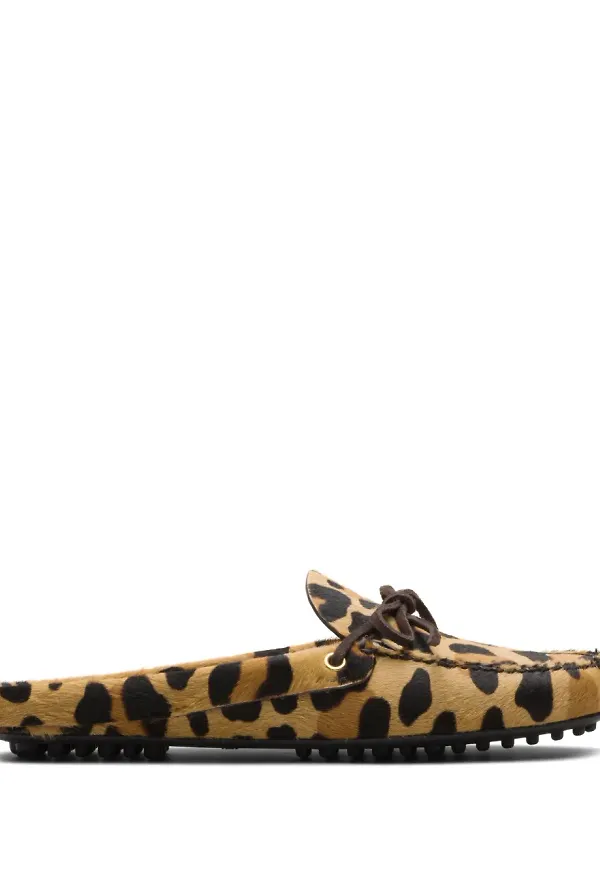 Car Shoe leopardmönstrade tofflor - Brun