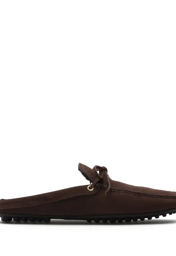 Car Shoe tofflor i mocka - Brun