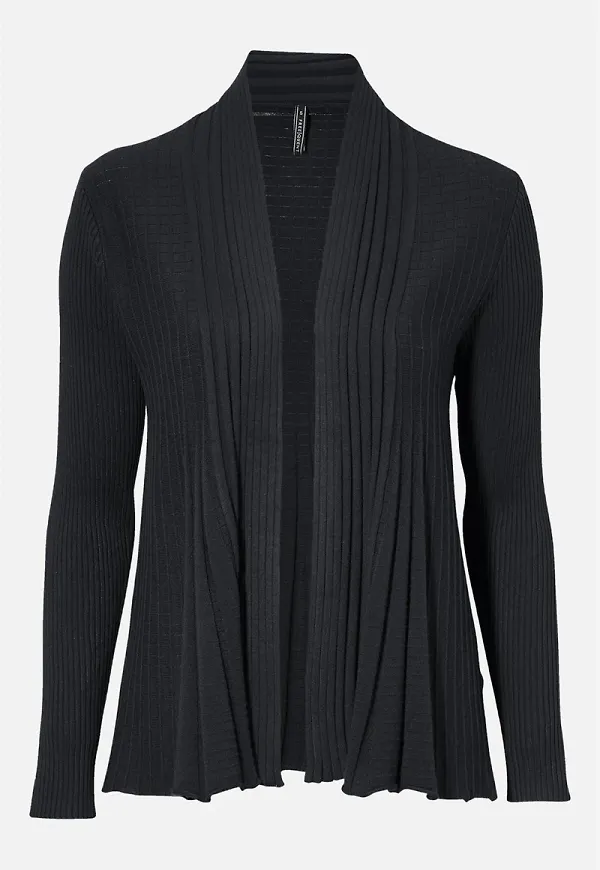 Ribbad, öppen cardigan