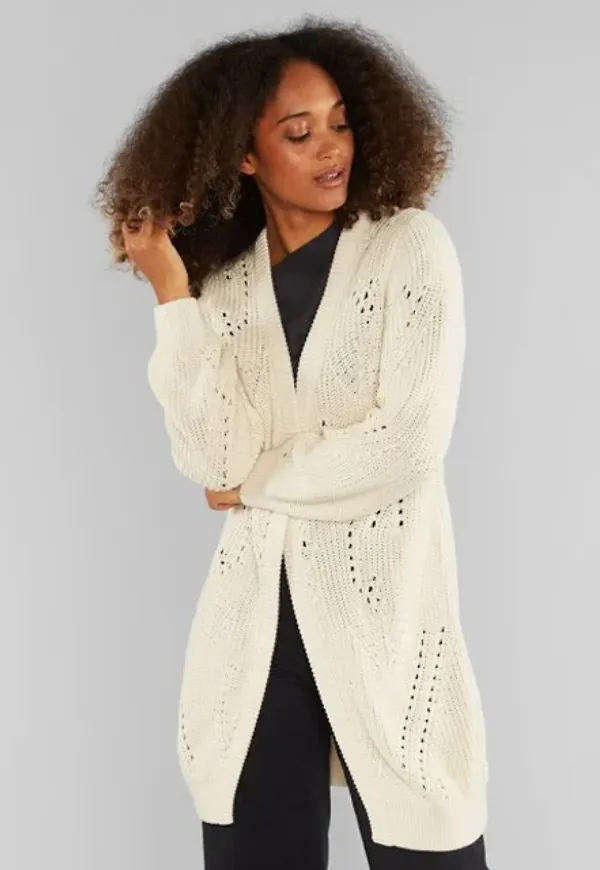 Cardigan Idre Pointelle Knit Off-white