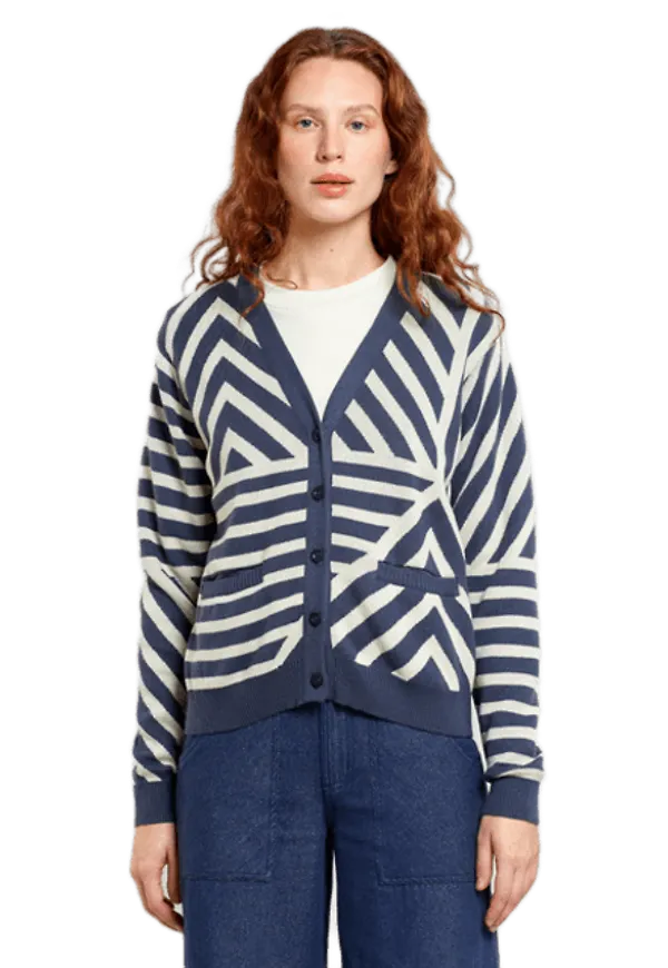 Cardigan Iggesund Mountain Line Ombre Blue