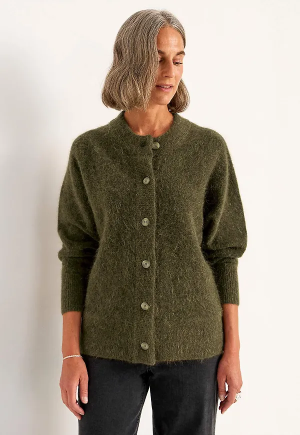 Cardigan Premium i mohair- och ullblandning