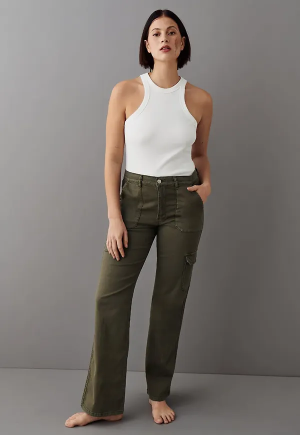 Cargo straight jeans