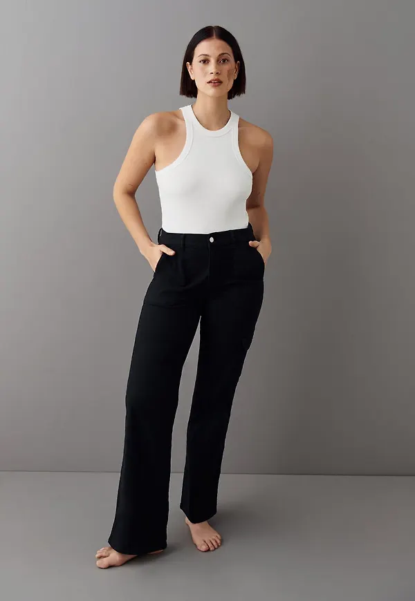 Cargo straight jeans