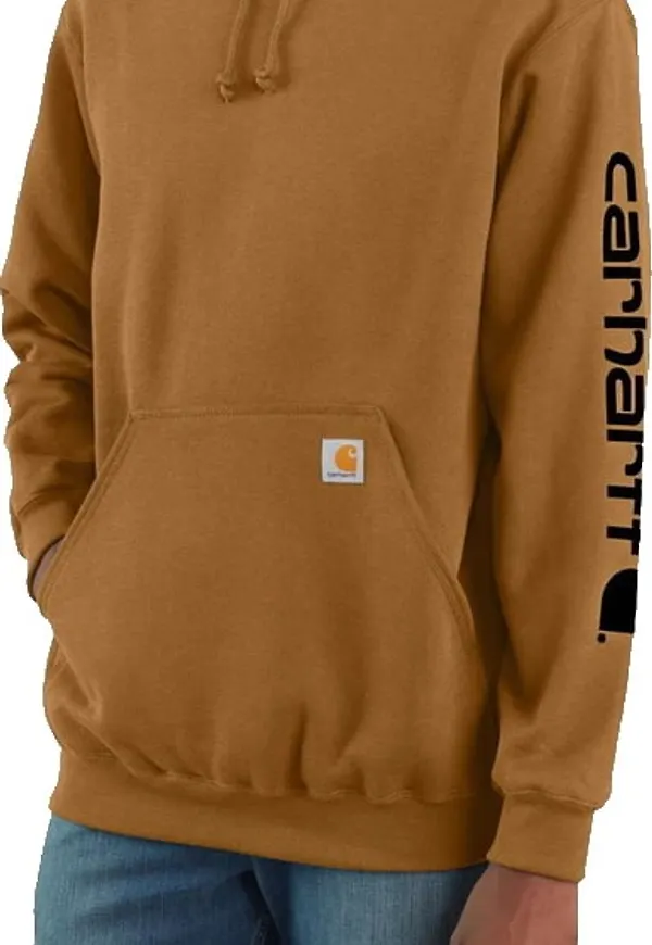 Carhartt Men's Sleeve Logo Hooded Sweatshirt Carhartt® Brown