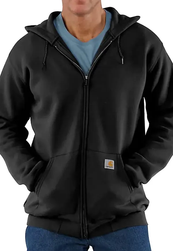 Carhartt Men's Zip Hooded Sweatshirt Black