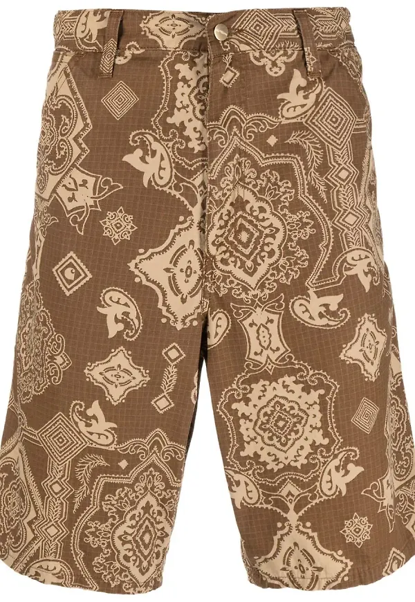 Carhartt WIP bandanamönstrade shorts - Brun