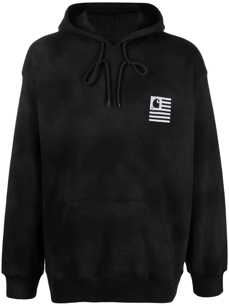 Carhartt WIP batikmönstrad hoodie - Svart
