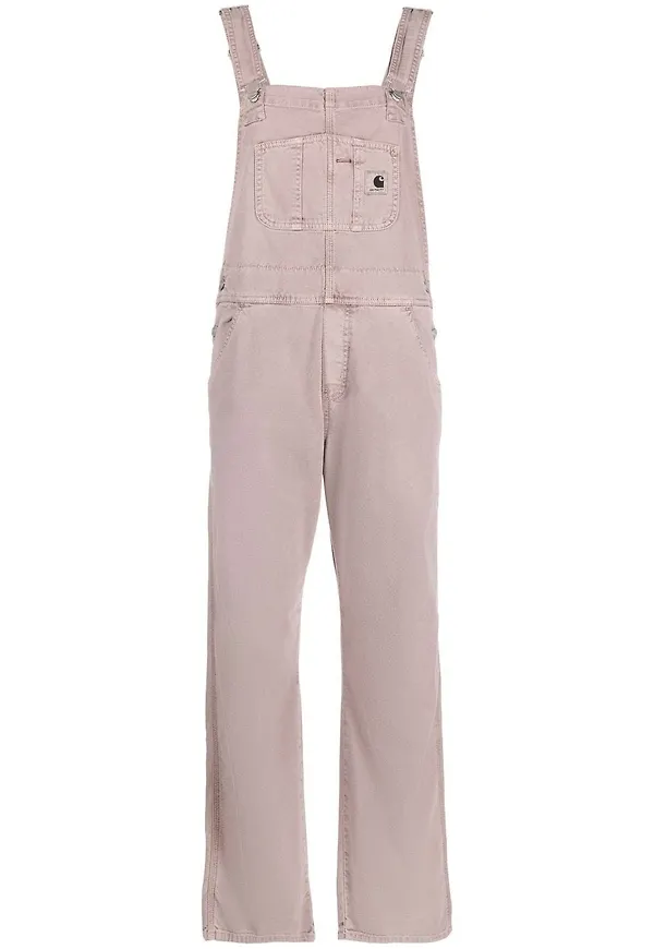 Carhartt WIP Bib hängselbyxor med raka ben - Rosa