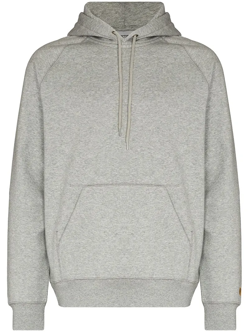 Carhartt WIP Chase hoodie med broderad logotyp - Grå