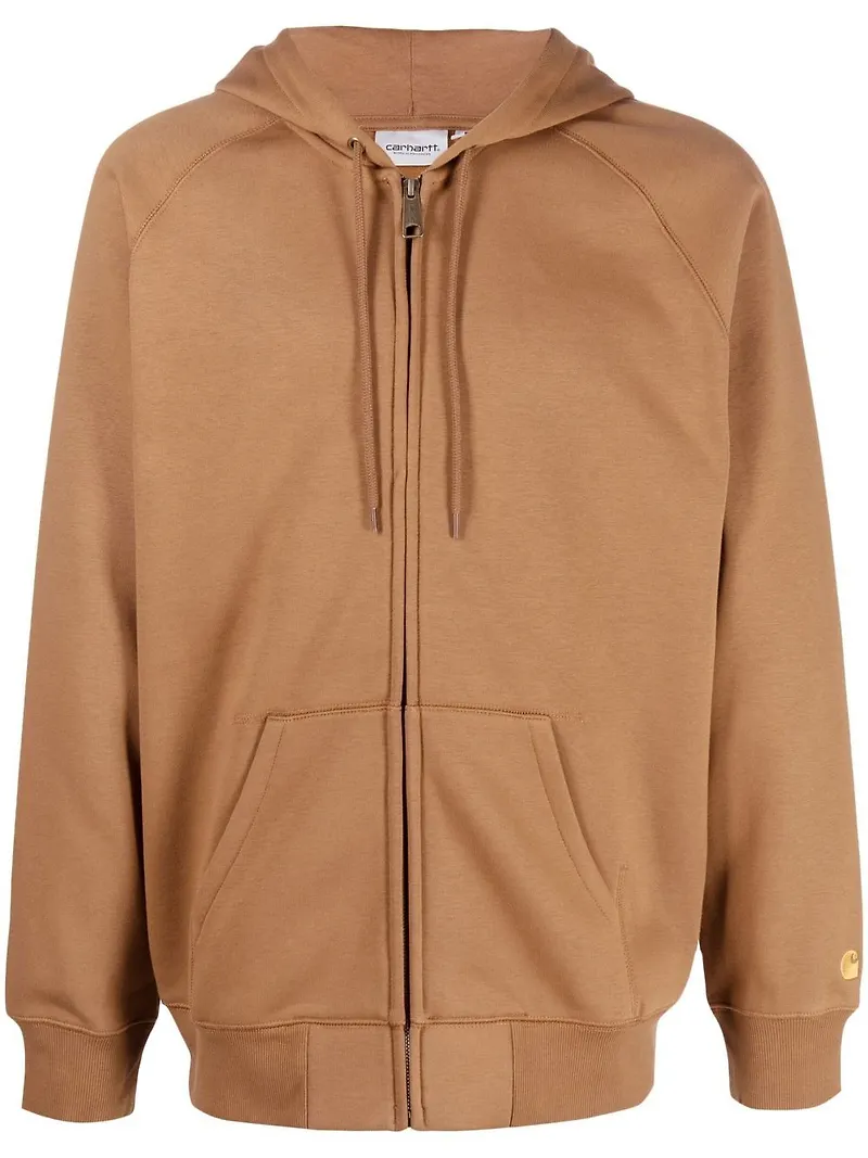 Carhartt WIP Chase hoodie med dragkedja - Brun