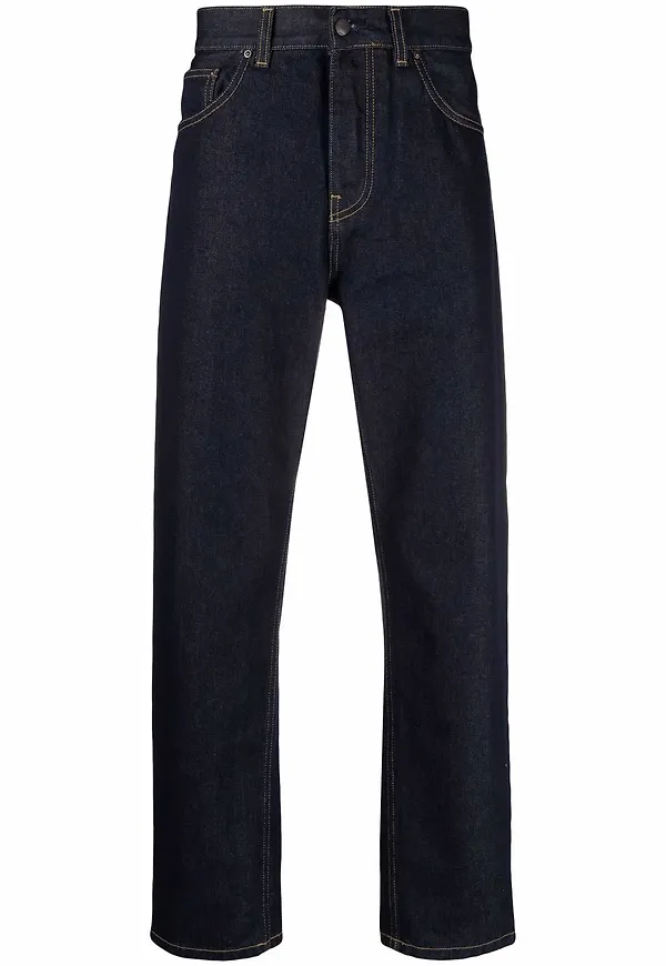 Carhartt WIP halvhöga jeans - Blå
