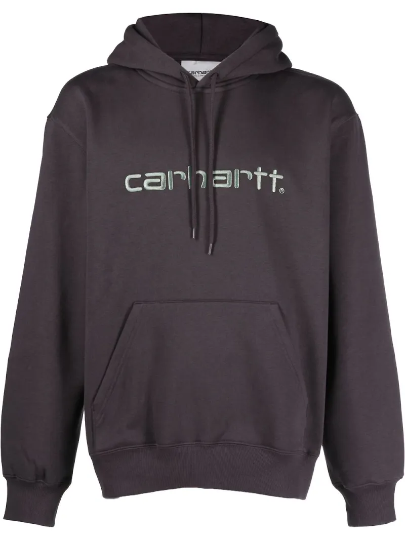 Carhartt WIP hoodie med broderad logotyp - Blå
