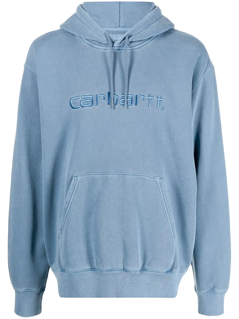Carhartt WIP hoodie med broderad logotyp - Blå