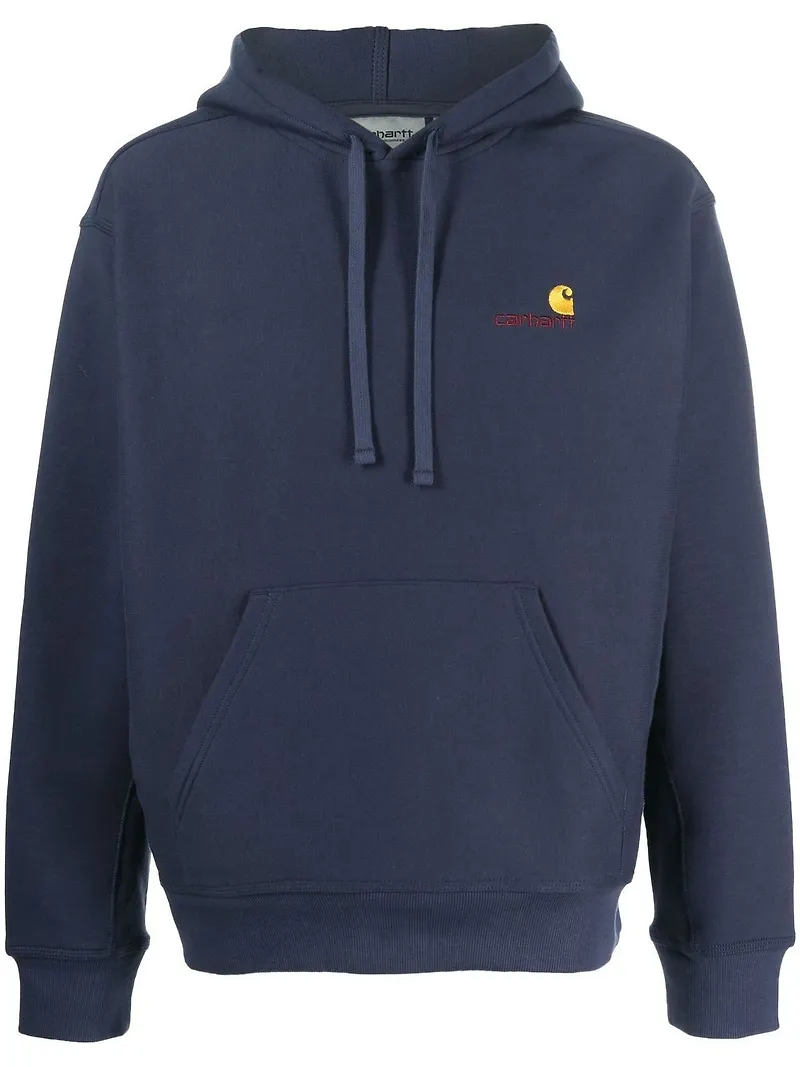 Carhartt WIP hoodie med broderad logotyp - Blå