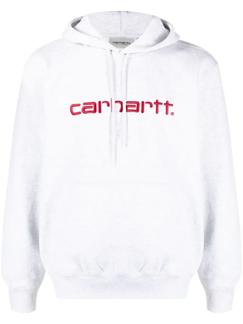 Carhartt WIP hoodie med broderad logotyp - Grå