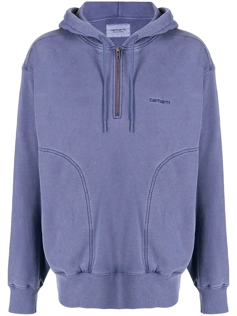 Carhartt WIP hoodie med broderad logotyp - Lila