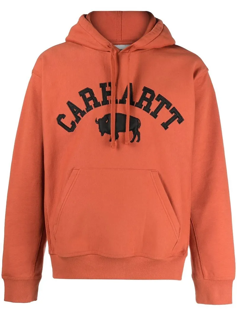 Carhartt WIP hoodie med broderad logotyp - Orange