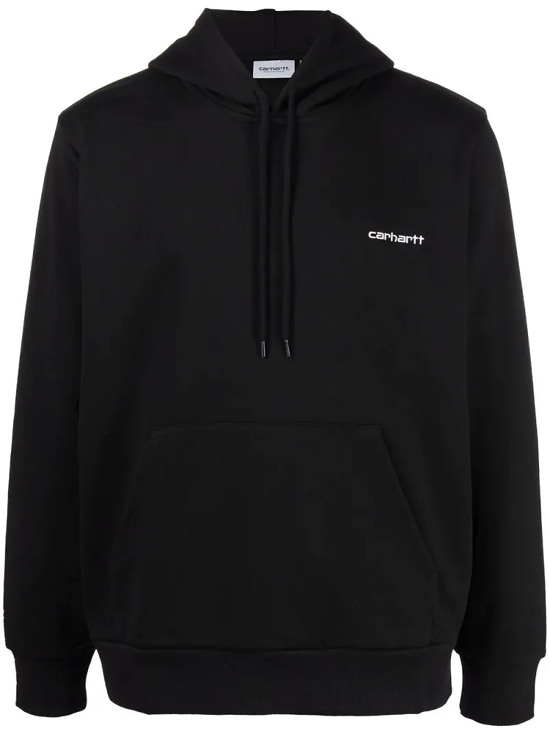 Carhartt WIP hoodie med broderad logotyp - Svart