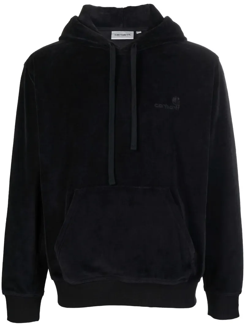 Carhartt WIP hoodie med broderad logotyp - Svart