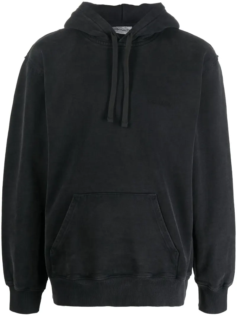 Carhartt WIP hoodie med broderad logotyp - Svart