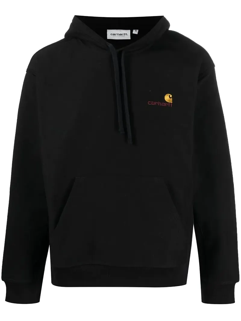 Carhartt WIP hoodie med broderad logotyp - Svart
