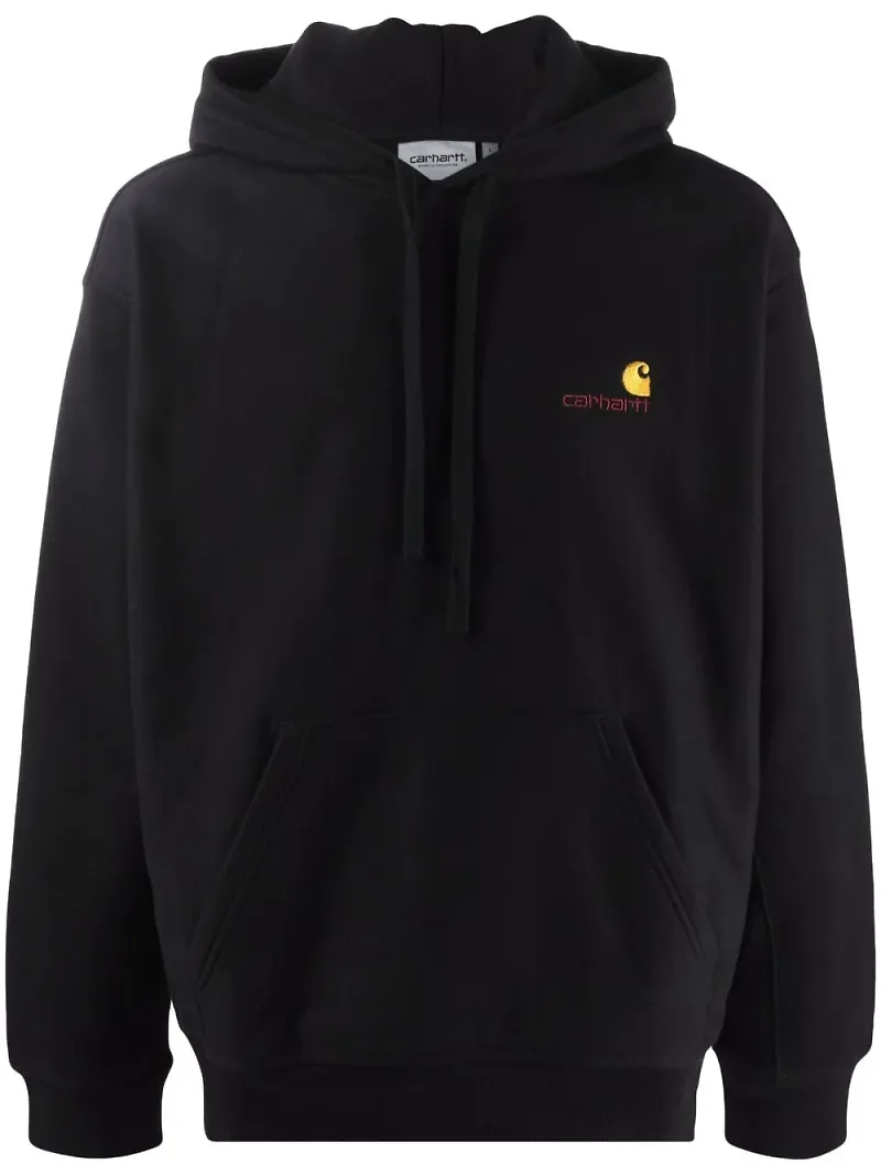 Carhartt WIP hoodie med broderad logotyp - Svart