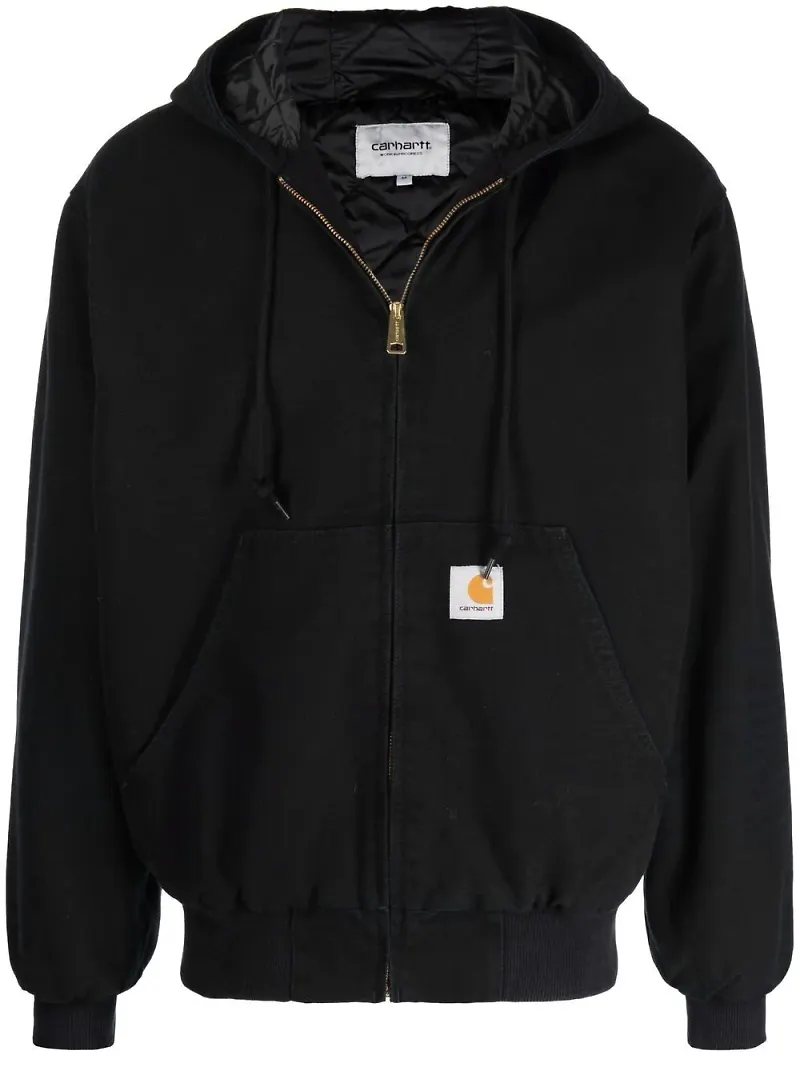 Carhartt WIP hoodie med dragkedja - Svart
