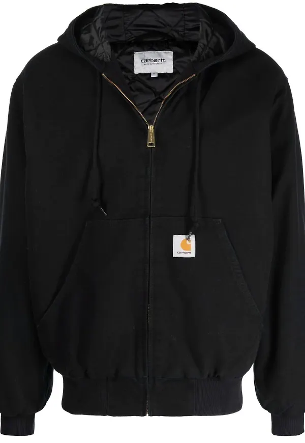 Carhartt WIP hoodie med dragkedja - Svart
