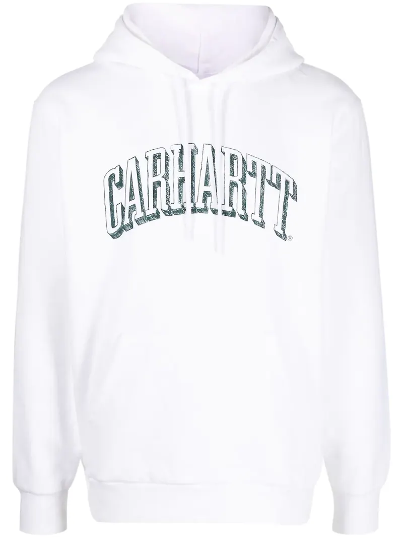 Carhartt WIP hoodie med dragsko - Vit