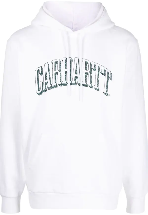 Carhartt WIP hoodie med dragsko - Vit