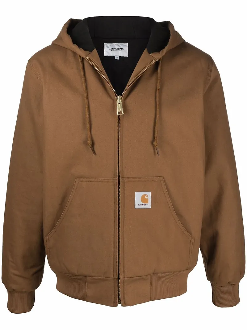 Carhartt WIP hoodie med logotyp - Brun