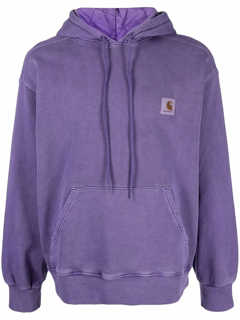Carhartt WIP hoodie med logotyp - Lila