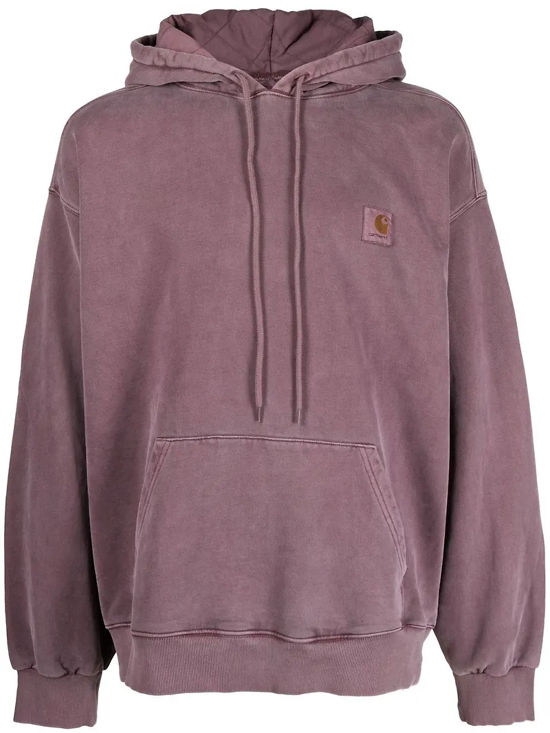 Carhartt WIP hoodie med logotyp - Lila